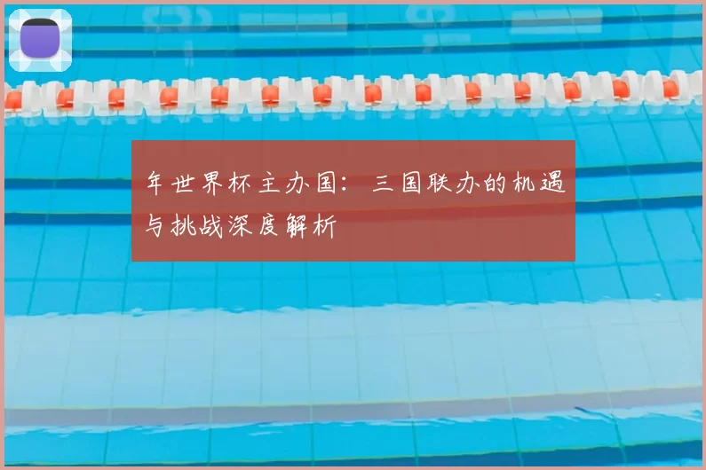 年世界杯主办国:三国联办的机遇与挑战深度解析